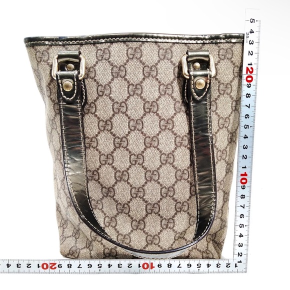 Gucci GG Supreme Coated Canvas Medium Metallic Tote bag EUC - Picture 8 of 10